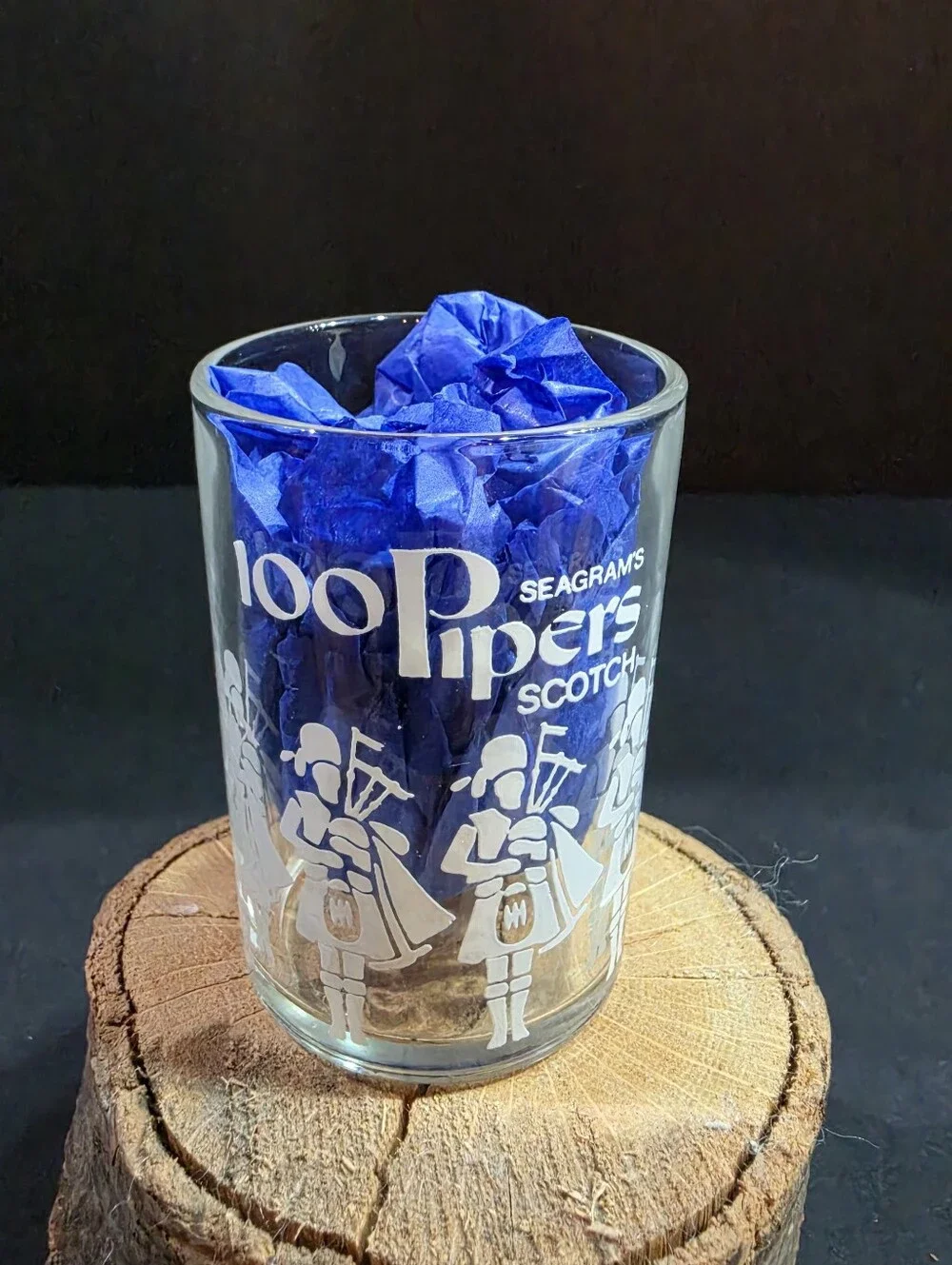 Vintage Seagram's 100 Pipers Scotch Shot Glass